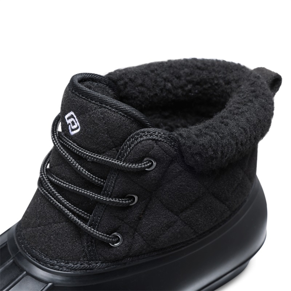 Waterproof Sherpa Snow Boots - BLACK - 3